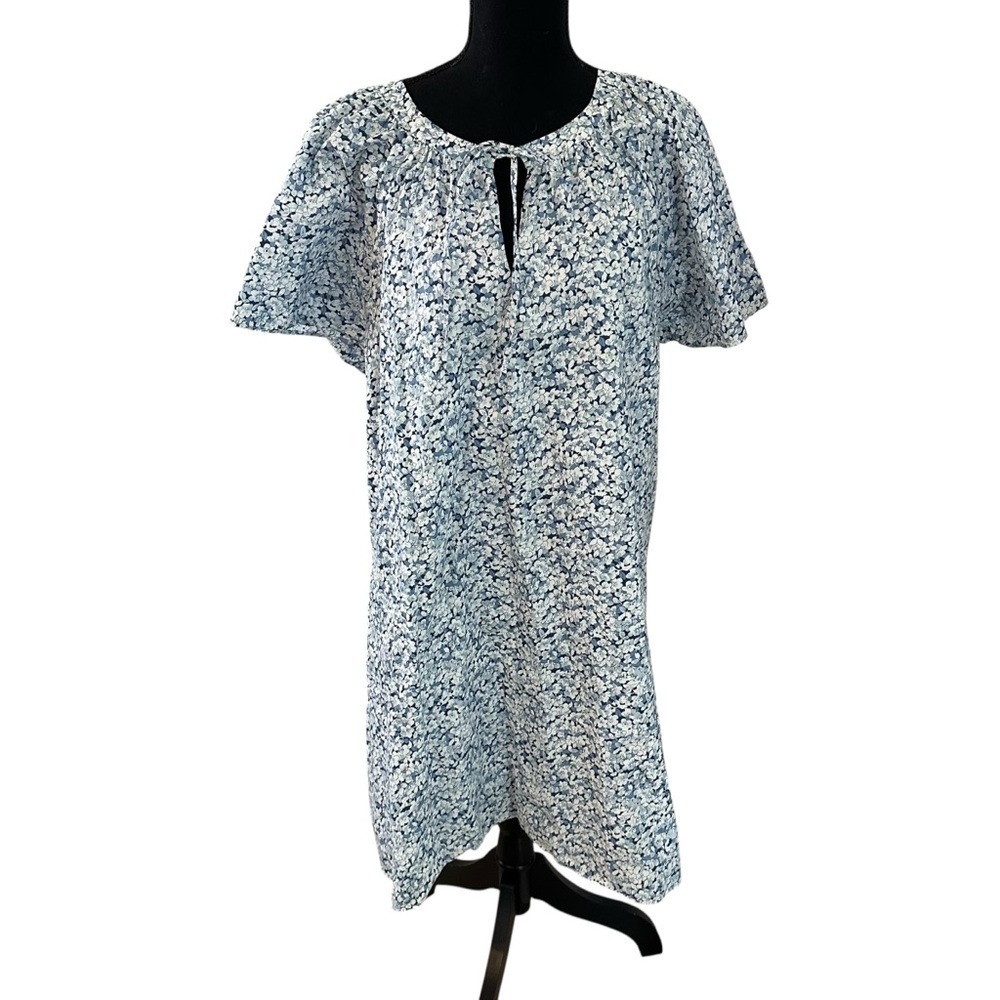 Tuckernuck Hyacinth House Mini Dress Floral Blue Oversized Boho Spring Size XXL - Picture 2 of 8